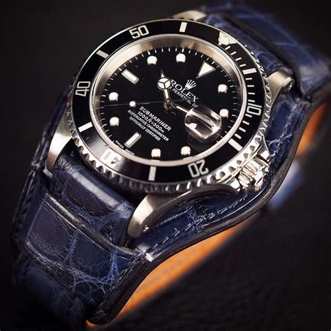 rolex submariner crocodile bund strap|bund strap watches.